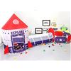 Floving 3 in 1 bambini giocano tenda crawl tunnel e palla buca bambino playhouse tenda con canestro da basket, per uso interno ed esterno con custodia (Blu scuro)
