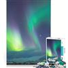 JIANGENNF Puzzle da 1000 pezzi per adulti, raffigurante l'aurora boreale dell'Islanda, gioco pratico, decorazione per la casa, collezione d'artista, opera d'arte 38x26cm