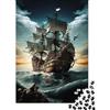1M6T7B2K Puzzle 1000 pezzi Avventura marina per adulti Carta spessa Scena nave Rompicapo educativo Decorazione casa 38x26cm/1000pcs