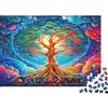 BWLPRNDZJGLQ Albero della Vita Puzzle 1000 Pezzi Carta Puzzle per Adulti Universo Fantastico Relax Famiglia Decorazione Regalo Perfetto 52x38cm/1000pcs