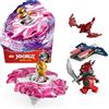 LEGO NINJAGO Spinner del Drago Spinjitzu di Sora - Trottola Giocattolo Ninja con Elementi di Potere e 2 Minifigure con Spade, Giochi per Bambini e Bambine da 6 Anni da La Rivolta dei Draghi 71824