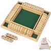 WOODENFUN 2-4 giocatori Shut The Box gioco con 8 dadi in legno gioco da tavolo in legno per feste e bambini
