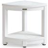 KaimuBench Sgabello da doccia angolare per doccia interna, impermeabile, in legno di polietilene, sedile ad angolo, sedia da doccia in plastica, poggiapiedi per doccia con piedini regolabili