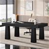 Tribesigns Scrivania per Computer, 160 x 80 cm Tavolo Rettangolare con 4 Gambe Rastremate per Ufficio, Moderno Industriale, Scrivanie di Lavoro Nera per Casa o Business (1, Nero)