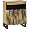 vidaXL Credenza Marrone 60 x 33 x 75 cm legno massello di mango | Design moderno con vibe di legno naturale, Tanto spazio nel mobile e nel cassetto, Fatto in legno massello di mango e ferro