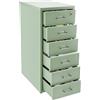 Aangeebone Armadio cartella scatola con ruote armadio in metallo verde, 6 cassetti, archiviazione file sicura, grande capacità, design moderno, organizzazione ufficio casa, archiviazione mobile, serratura, 28 x