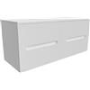 Parama Mobile bagno sospeso 120cm quattro cassetti bianco opaco cannettato con top | Tigua