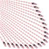 M METERXITY 100-Pack Catena A Sfera 4 in Catena per Targhette Rosa | Regolabile, Con Perline Metalliche E Connettori, Per Creazione Di Gioielli/DIY/Decorarezioni