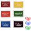 Lathurna 6 Colori Tampone Inchiostro per Timbri Non Tossico Lavabile per 7,5x5,5 Cm, Inchiostro Colorato, Ideale per Carta, Scrapbooking, Legno, Progetti Artistici Fai da Te E Artigianato Creativo