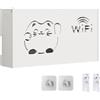 Generico Scatola nascondi router montata a parete - Uscita cavo superiore | schermatura per scatola WiFi, nascondiglio decorativo per cavo hub multimediale, armadietto rigido in polietilene opaco |