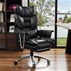 naspaluro Sedia Ufficio, Sedia Ergonomica in Pelle PU per Persone Grandi e Alte, Sedia Gaming con Schienale Alto Regolabile 200kg, Supporto Lombare e Poggiatesta Regolabile per Casa/Ufficio