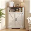 BonVache Mobile Angolare Bianco, con 5 Ripiani Regolabili | Credenza, mobiletto e contenitore angolare salvaspazio, 50 × 50 × 90 cm, ideale per ogni ambiente