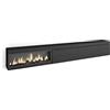 Skraut Home | Mobile TV Soggiorno | Ampio spazio a disposizione | 317x45x35 cm | Camino elettrico XXL | Stile moderno | Nero