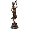 aubaho Scultura in Bronzo Justitia Raffigurante la dea Giustizia Stile Antico - 41cm