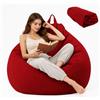 CAIEJSAEN Grande fodera morbida per divano relax, pouf senza imbottitura XL 100 x 120 cm, poltrona pouf divano lavabile in lavatrice, fodera per pouf per uso interno ed esterno, senza imbottitura