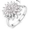 Adramata Anello Antistress Donna Regolabile Aperto Anelli Donna Argento