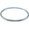 Pirantin Braccialetto rigido, regalo da donna o da uomo, 10° anniversario, in puro stagno effetto martellato, con scritta "10 years", base metal, colore: silver, cod. tgbp188