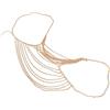 GORGECRAFT 2pz Catena per Braccio Superiore Multistrato In Metallo Dorato con Nappa Catena per Corpo e Spalla Collana Braccialetto Gioielli Da Sposa Lingerie per Ballo di Fine Anno Estate Spiaggia