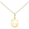 L'Atelier d'Azur Collana con ciondolo lettera G oro 750/1000, catena dorata, Oro