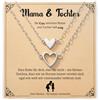 YIBONIKA 2 collane a forma di cuore per mamma e figlia, regalo per mamma e | Set di collane a forma di cuore abbinate, regalo per la festa della mamma e il compleanno, Natale, inizio della scuola