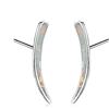 IMINI Orecchini a perno con opale bianco per donne e ragazze, in argento Sterling, con opale creato a mezzaluna e luna, orecchini a perno post dichiarazione, gioielli alla moda, idea regalo