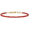 COAI Bracciale Donna Pietre Naturali Fino Minimalista | Bracciale da donna con perline di pietre naturali sfaccettate 3mm, leggero ed elegante, regolabile 16.5+3cm