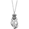CrownOfRibbons Collana con ciondolo a forma di cardo scozzese, catena in argento, design celtico