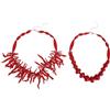 Veemoon Collana Girocollo Boho Rossa Donna in Lega e Plastica Vintage | Leggera, Comoda da Indossare, per Party e Appuntamenti, Accessorio Versatile dallo Stile Bohemien