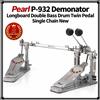 Perla Pearl P-932 Demonator Longboard Doppio Basso Batteria Doppio Pedale Catena...