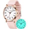 CIVO Orologio Infermiere Unisex Analogico: Quadrante Luminoso Secondi Rossa | Orologi Facile Lettura 12/24 Ore Impermeabile Cinturino in Silicone Turno di Notte - Regalo per Donna Uomo Studente Medicina