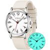 CIVO Orologio Infermiere Unisex Analogico: Quadrante Luminoso Secondi Rossa | Orologi Facile Lettura 12/24 Ore Impermeabile Cinturino in Silicone Turno di Notte - Regalo per Donna Uomo Studente Medicina