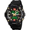 TONSHEN Uomo 50M Impermeabile Sportivo Orologi da polso Analogico Quarzo LED Tre Tempo Outdoor Sportivo Digitale Orologio
