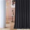ROOM99 Tenda con occhielli, 180 x 280 cm, larghezza x altezza, oscurante, per soggiorno, camera da letto, colore nero, 1 pezzo