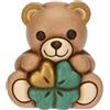 THUN - Mini Teddy portafortuna - ceramica - Collezione Animali - 5,0 x 4,3 x 5,5 cm