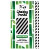 The Cheeky Panda Cheeky Panda Cannucce Bamboo con Strisce Nere - 250 Cannucce da 200mm