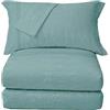 hermet Set Sacco Copripiumino Singolo, Parure Copripiumino Effetto Melange, Sacco + Federa, 1 Piazza, 100% Cotone