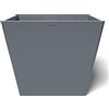 POTS&MORE Prismo 50 VP025001 - Vaso per piante da interno, 50 cm, forma quadrata, colore grigio, altezza 40,5 cm, in plastica, per piante da appartamento