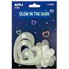 APLI Adesivi luminescenti a forma di cuore, 9 pezzi.