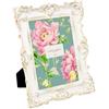Laura Ashley Cornice portafoto in resina lavorata a mano, con cavalletto e gancio, per tavolo e parete, design floreale decorativo, decorazione per la casa, galleria fotografica, arte (13 x 17 cm,
