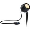 Paulmann Plug & Shine Faretto da giardino Smart Home Zigbee 3.0 Kikolo Luce che non attrae gli insetti IP65 Tunable Warm 6,2W Antracite 94768