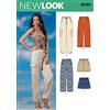 New Look 6055 - Cartamodello per Pantaloni e Pantaloncini, Taglie: dalla 38-48, Livello Facile, Multicolore