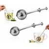 JAPORIA Infusore Tè 2 Pezzi, Acciaio Inossidabile 304 Infusore Tè, colino da tè Infusori per Tè con Manico Telescopico, Filtro da Tè per Tè Sfuso, Spezie, Cacao