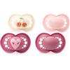 MAM Ciucci originali, 18-36 mesi, confezione da 4, materiali sostenibili, accessori per bambini, rosa