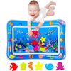 SUNSHINEMALL Tappeto Tummy Time Neonato 66 x 50CM Gonfiabile Tappetino d'acqua per Bambini 3 6 9 Mesi Neonati Gioco Regalo Battesimo Bimbo Tappetini Gioco e Palestrine