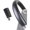 XiDeShop Paramani universale per passeggini in pelle PU nera - accessorio di protezione di alta qualità per maniglia del passeggino, compatibile con Babyzen Yoyo, Yoya e altri, facile da installare e pulire