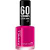 Rimmel London Rimmel 60 Seconds Super Shine Smalto, Smalto asciugatura rapida, Colore vibrante, A lunga tenuta, 8 ml, 323 Funtime Fucshia (Fucshia)