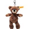 Steiff Ciondolo Orsacchiotto Fynn 12 cm marrone scuro, portachiavi Soft Cuddly Friends, ciondolo in morbidissimo peluche con anello portachiavi