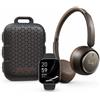 HF Division HIFUTURE PACK9 RITORNO A SCUOLA: HI-PACK9/26 Cuffie Bluetooth wireless HiFuture Turbo marroni + Smartwatch LUME nero + Altoparlante Bluetooth Pocket S