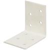 Alberts 330286 330286-Raccordo angolare zincato, Rivestito in plastica, 50 x 50 x 40 mm, Bianco