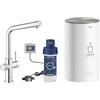 GROHE 30327001 - Red Duo 30327001 - Grifo L doble y calentador que hierve directamente desde el grifo, 100ºC al instante, cromado, tamaño M